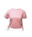 TriDri Womens/Ladies Ruched Crop Top (Light Pink) - UTRW9053