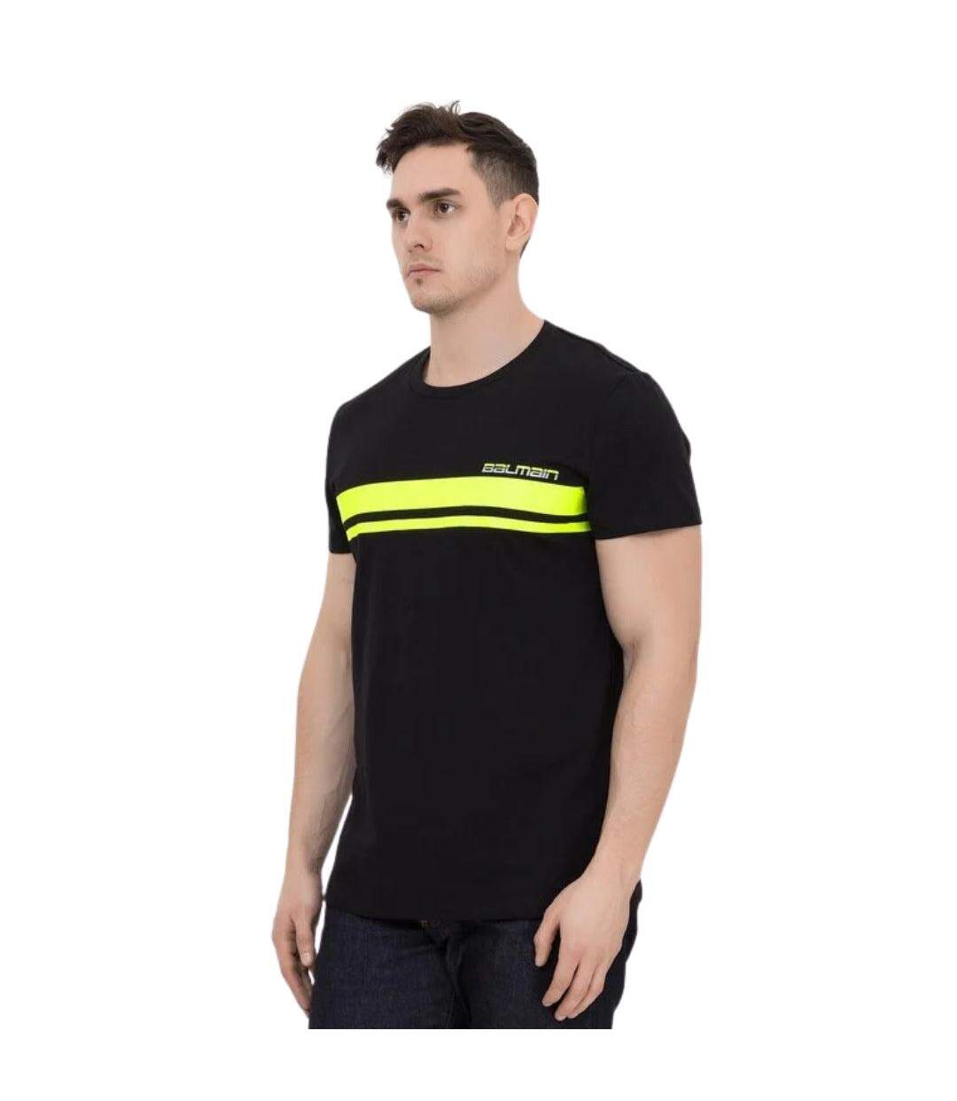 Mens Logo T-shirt Black Balmain-1