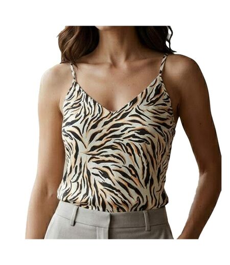 Débardeur zèbre noir/beige femme vero moda eassy
