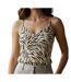 Débardeur zèbre noir/beige femme vero moda eassy-1
