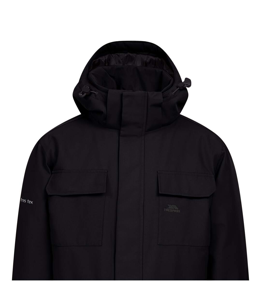 Mens Skerry Waterproof Jacket Black Trespass-3