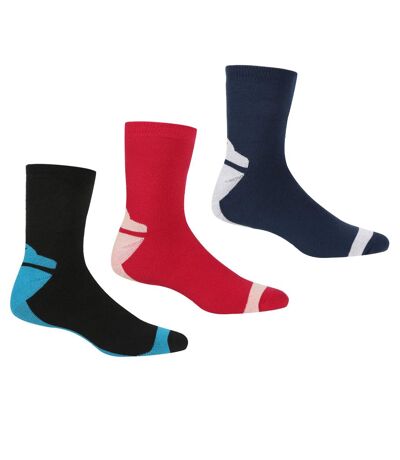 Chaussettes Pour Bottes Femme Noir Rouge Vif Bleu Marine Regatta