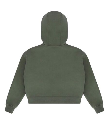 Sweat court à capuche liza femme vert lichen foncé Hunter