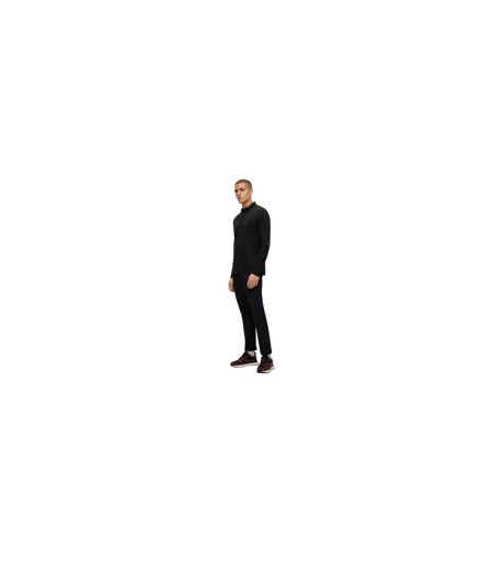 Mens Pirol Logo Long-sleeved Polo Shirt Black Boss