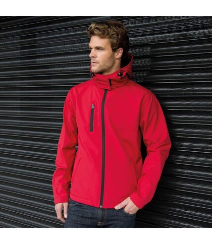 Result Core Mens Lite Hooded Softshell Jacket (Red/Black)