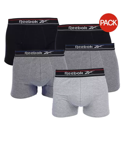 Boxers Sports Homme Gris Noir Gris Foncé Reebok