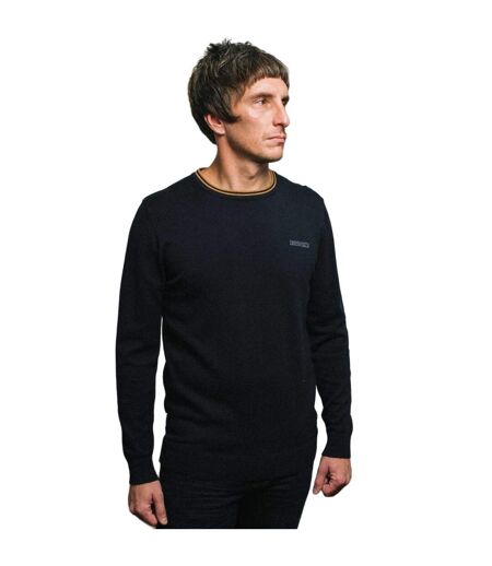 Pull Homme Bleu Marine Marron Jaune Lambretta