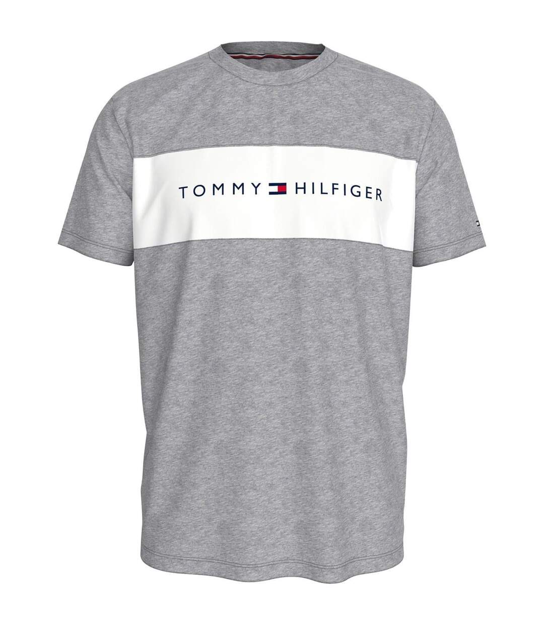 T-shirt Motif/style Logo Homme Gris Blanc Tommy Hilfiger-1