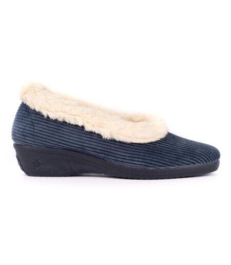 Chaussons glynis femme bleu Lunar