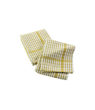 Lot de 2 Torchons de Cuisine Mineo 50x70cm Jaune