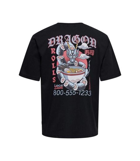 T-Shirt noir homme only & sons tristan