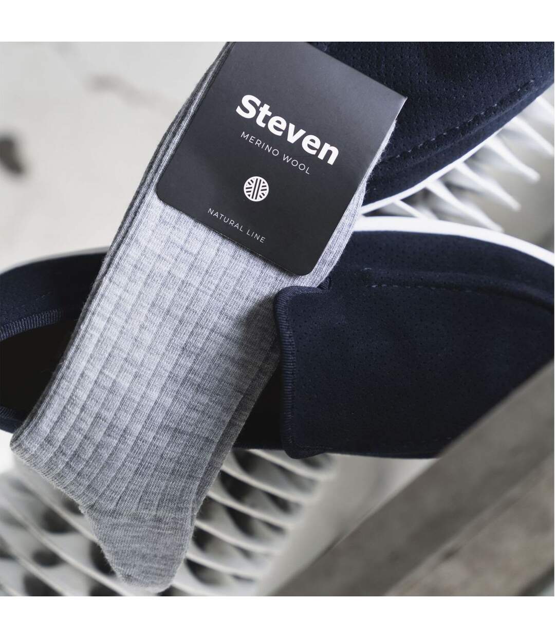 Mens Warm Soft Merino Wool Ribbed Dress Socks-5
