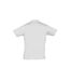 SOLS Mens Prescott Jersey Short Sleeve Polo Shirt (White)