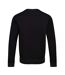 Mens Torin Faux Suede Crew Neck Sweatshirt Black Luke 1977-2