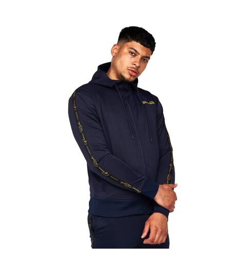 Mens Daprela Full Zip Hoodie Sky Captain Born Rich