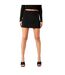 Womens/ladies Knitted Mini Skirt Black Missy Empire-2