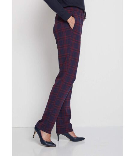 Pantalon droit maille unie ou jacquard