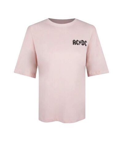 AC/DC - T-shirt ROCK TOUR - Femme (Rose pâle) - UTTV858