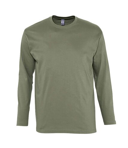 SOLS Mens Monarch Long Sleeve T-Shirt (Khaki) - UTPC313