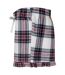 SF Womens/Ladies Tartan Frill Shorts (White/Pink) - UTPC3380