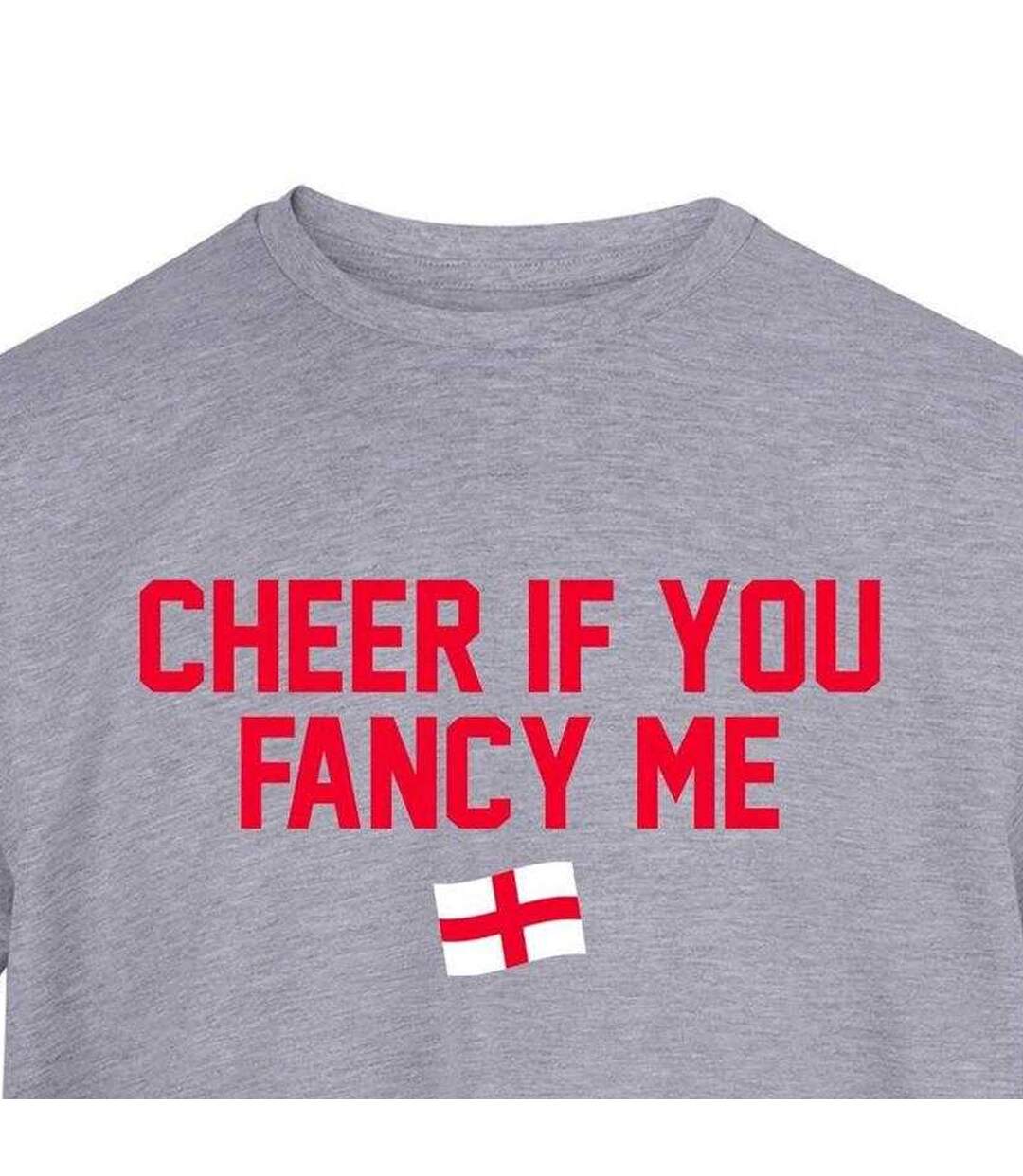 Mens Cheer If You Fancy Me T-shirt Grey AWD-3