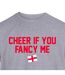 Mens Cheer If You Fancy Me T-shirt Grey AWD-3