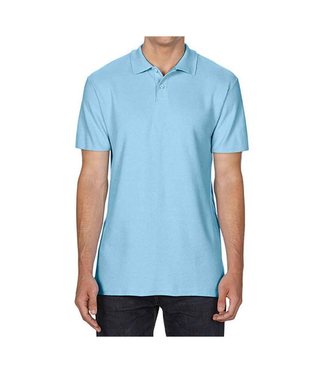 Polo manches courtes homme bleu clair Gildan Gildan