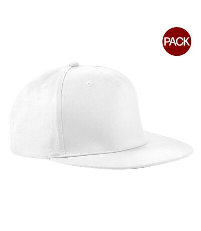 Lot de 2  casquettes rétro adulte blanc Beechfield