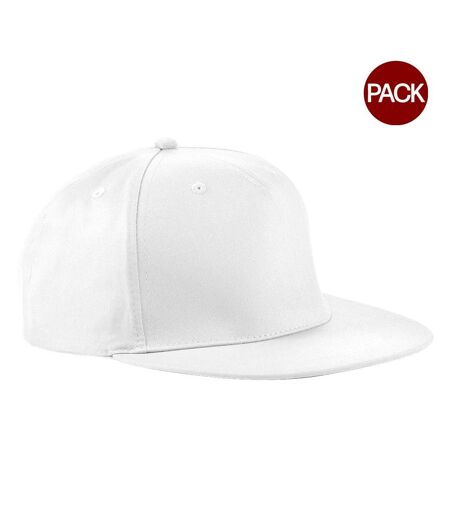 Lot de 2  casquettes rétro adulte blanc Beechfield