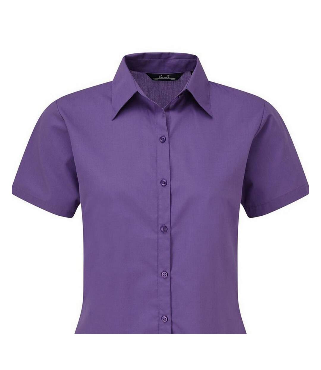 Chemisier À Manches Courtes Femme Violet Foncé Premier-2