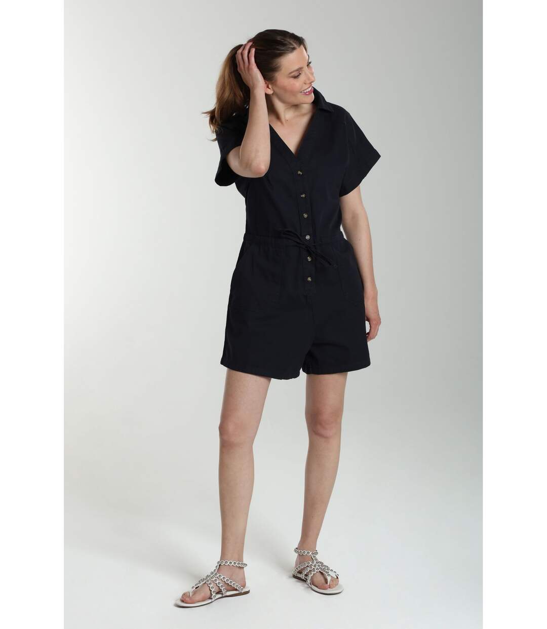 Combinaison Courte Femme Darry  | Gerard Pasquier Avec Col Polo Oucolvert | Gerard Pasquier-2