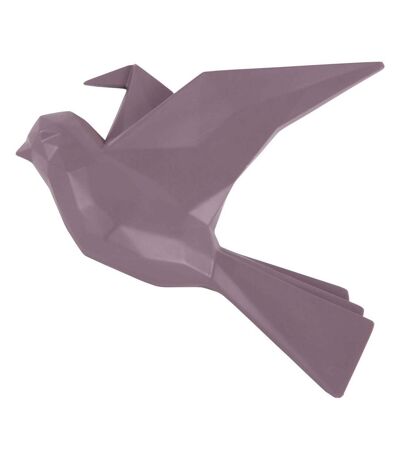 Oiseau fixation murale en résine violet mat origami Grand modèle