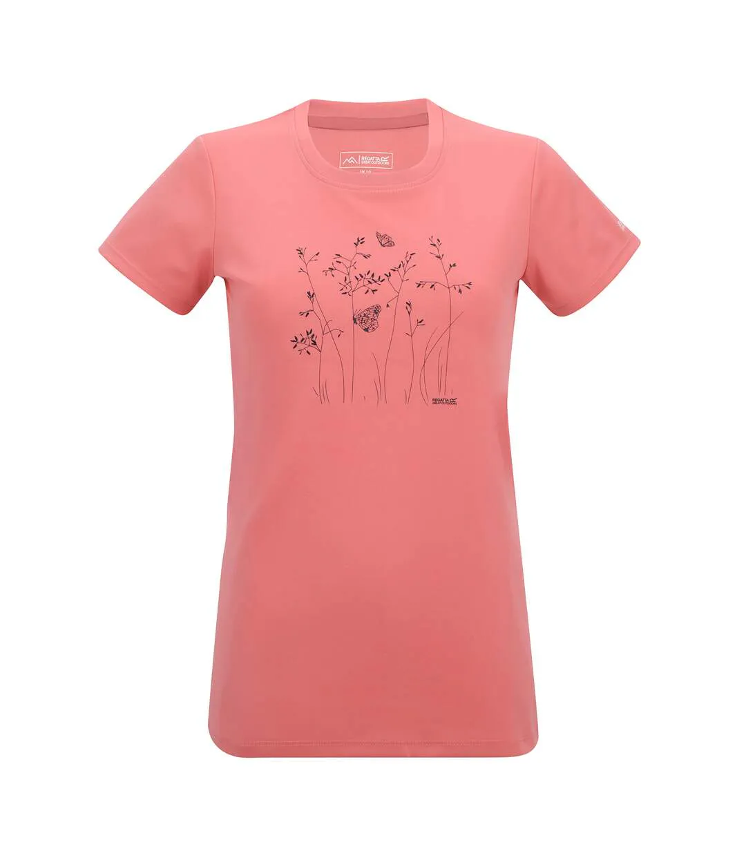 Womens/ladies Fingal Wild Grass T-shirt Peach Pink Regatta-2