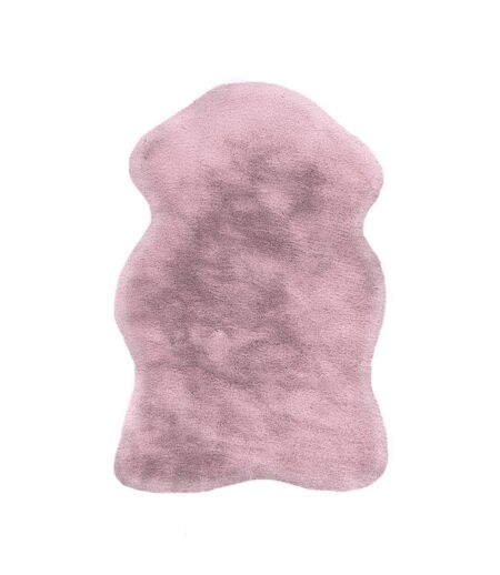 Tapis Uni Doux Poils Longs Rabbit 60x90cm Rose