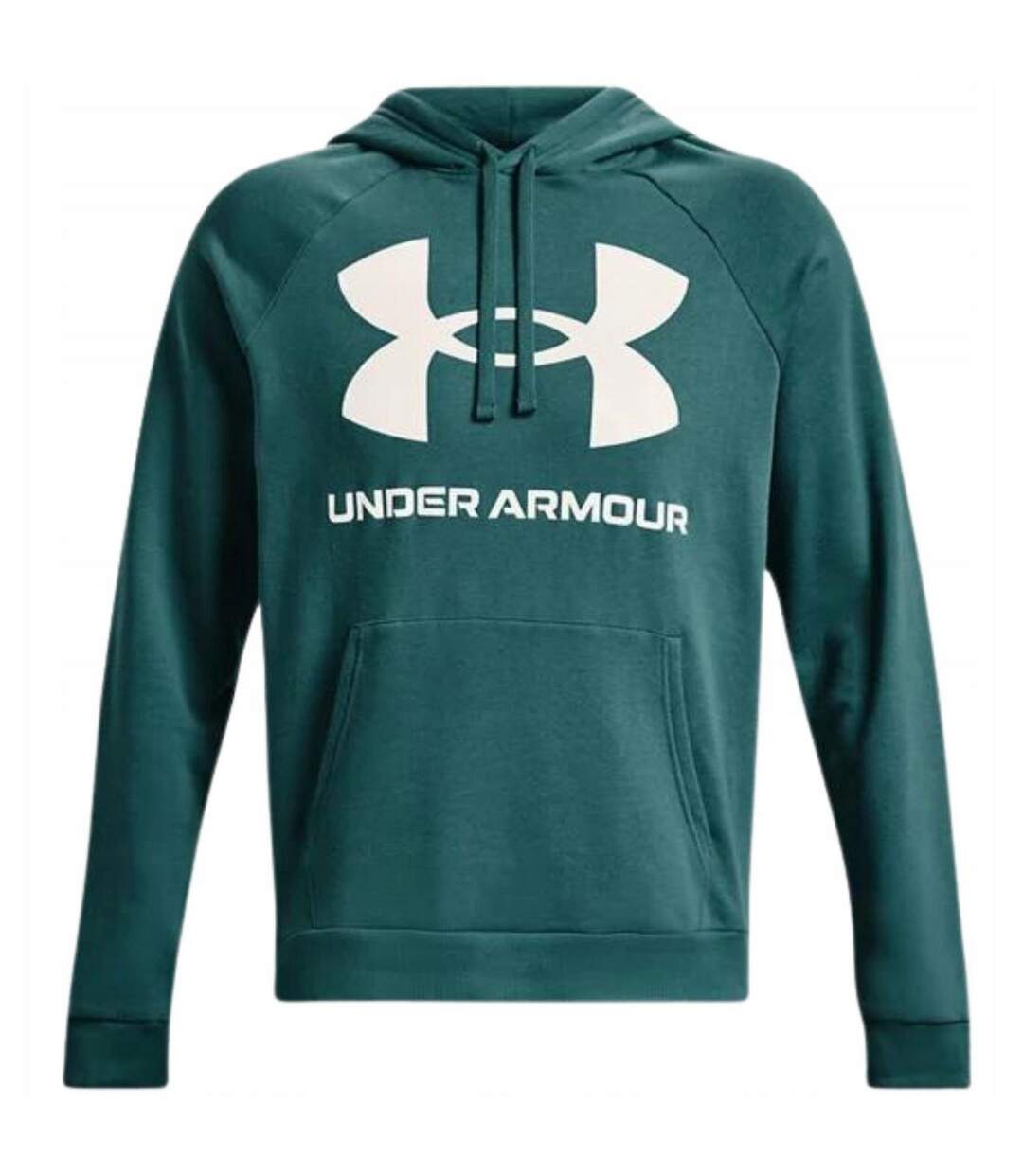 Sweat À Capuche Entraînement Style Gros Logo Rival Homme Vert Under Armour-2
