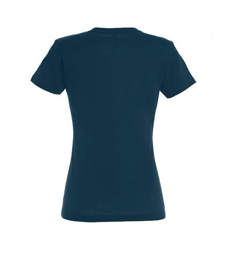 SOLS - T-shirt manches courtes IMPERIAL - Femme (Bleu pétrole) - UTPC291