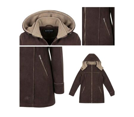Manteau Polaire Femme Contre-collé MAYFLOWER TOKYO3 – Marron Chocolat