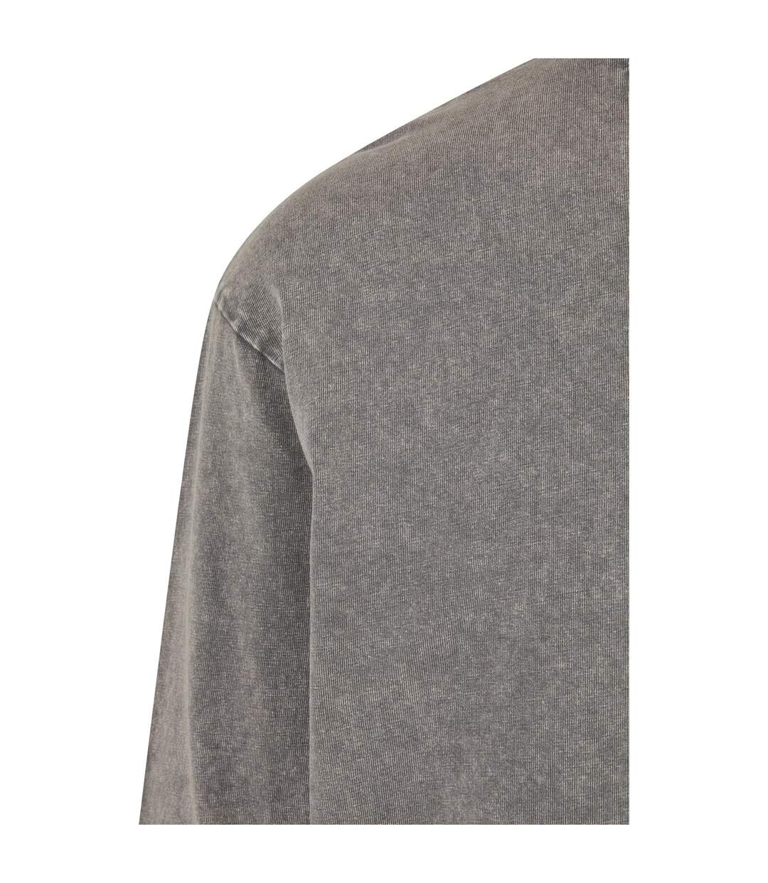 Haut Manches Longues Motif/style Délavé À L'acide Homme Anthracite Urban Classics-3