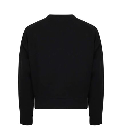 Tombo Womens/Ladies Cropped Sweatshirt (Black)