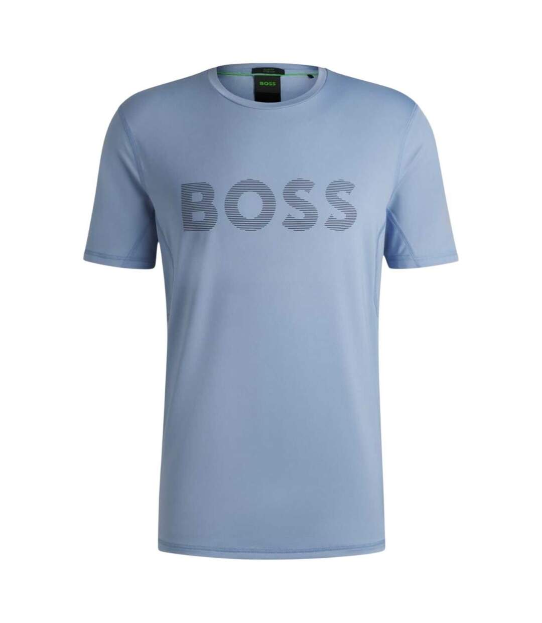 Mens Striped Logo Regular T-shirt Blue Boss-2