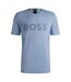 Mens Striped Logo Regular T-shirt Blue Boss-2