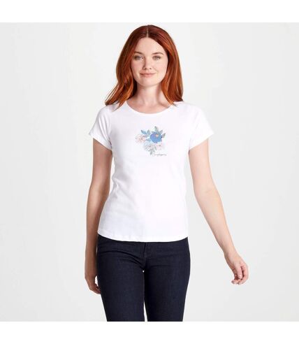 Craghoppers Womens/Ladies Miri Floral Short-Sleeved T-Shirt (Optic White) - UTCG1639