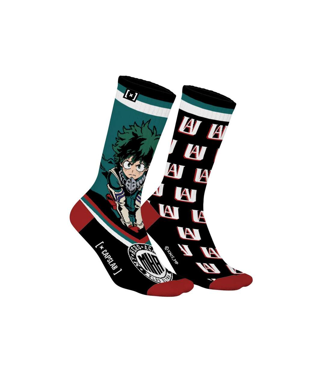 Paire de chaussettes dépareillées My Hero Academia Deku Capslab-1