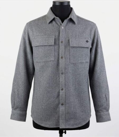 CHALLENGER BALTHUS2 — Surchemise flanelle gris chiné : la chaleur décontractée au quotidien