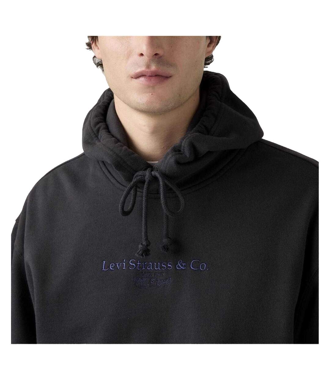 Mens Relaxed Fit Hoodie Grey Levis-4