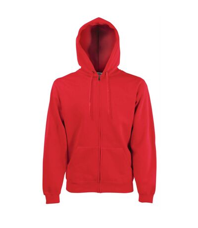 Sweatshirt à capuche et fermeture zippée homme rouge Fruit of the Loom