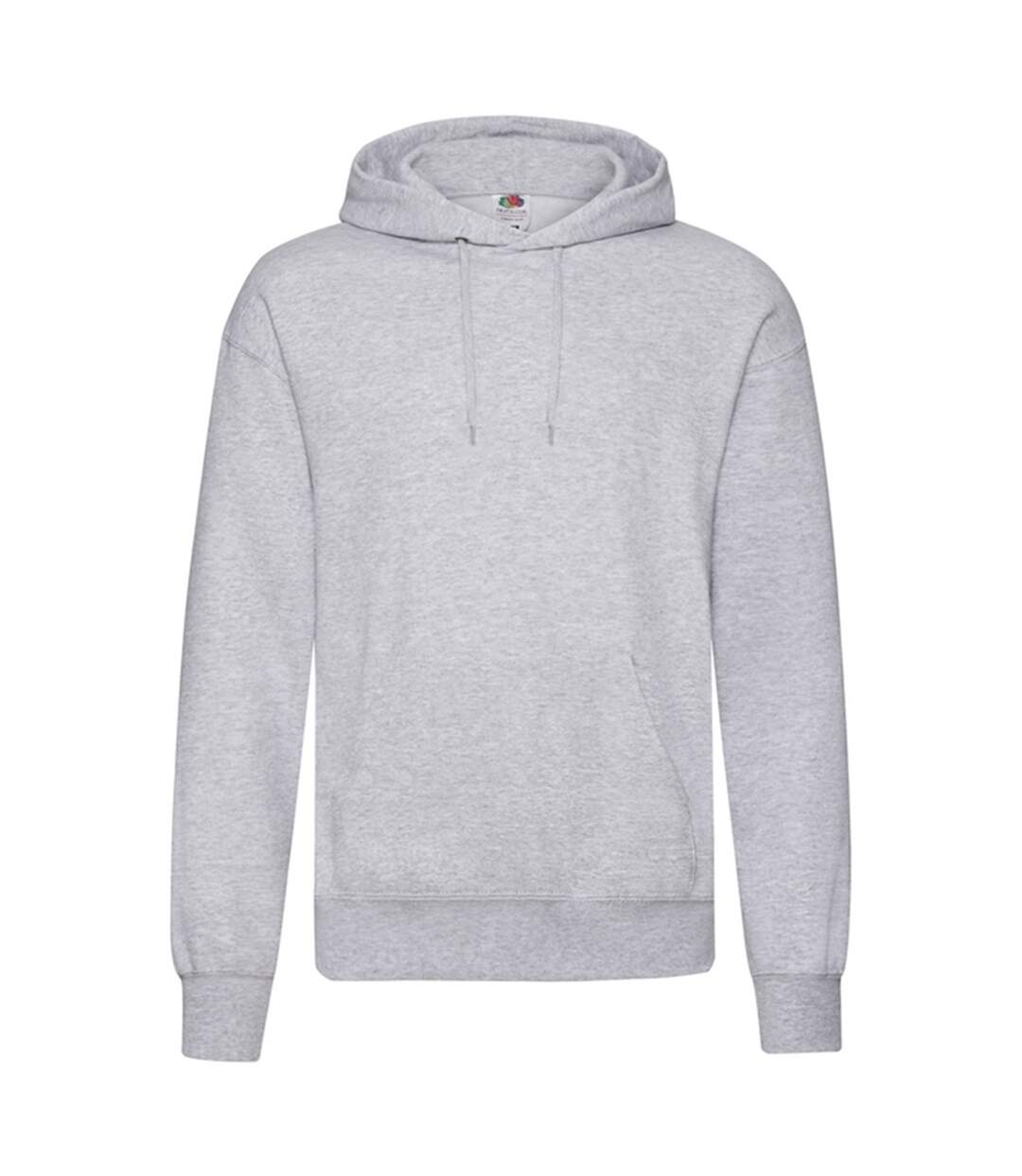 Sweat À Capuche Classic Adulte Gris Chiné Fruit Of The Loom-1