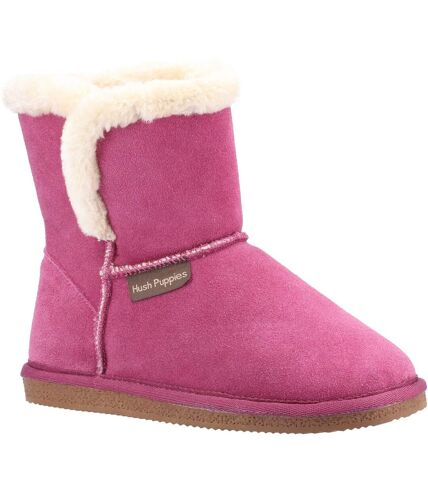 Hush puppies womens/ladies ashleigh suede slipper boots rose Skechers