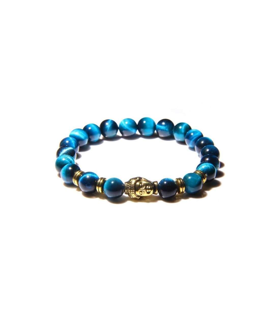 Bracelet en oeil de tigre turqoise