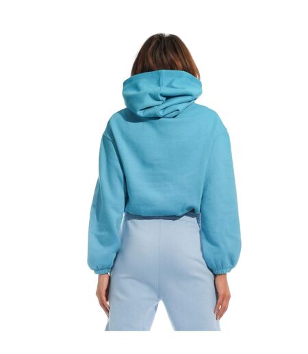 Womens/ladies cropped hoodie bleu sarcelle Light And Shade